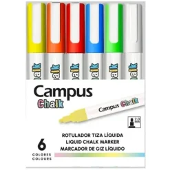CAMPUS ROTULADOR TIZA LIQUIDA 6 UNIDADES MULTICOLOR FLUOR