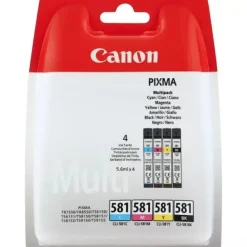 CANON CLI581 PACK DE 4 CARTUCHOS DE TINTA ORIGINALES - 2103C004/2103C007
