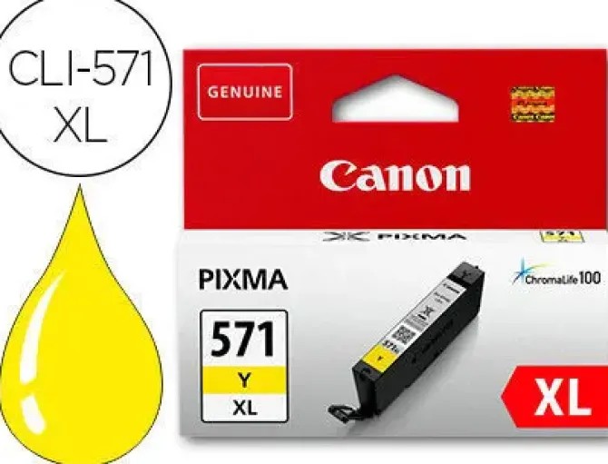 CANON CLI571XL AMARILLO CARTUCHO DE TINTA ORIGINAL - 0334C001