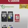 CANON PG540 NEGRO + CL541 COLOR PACK DE 2 CARTUCHOS DE TINTA ORIGINALES + 50 HOJAS DE PAPEL FOTOGRAFICO - 5225B013