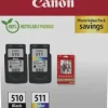 CANON PG-510/CL-511 MULTIPACK DE 2 CARTUCHOS DE TINTA ORIGINALES + 50 HOJAS DE PAPEL FOTOGRAFICO - 2970B017