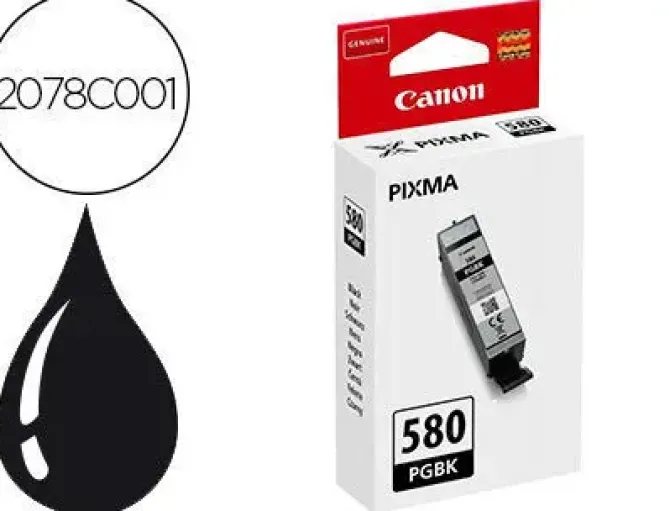 CANON PGI580 NEGRO CARTUCHO DE TINTA PIGMENTADA ORIGINAL - 2078C001