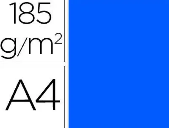 CANSON GUARRO PACK DE 50 CARTULINAS IRIS A4 DE 185G - 21X29.7CM - COLOR AZUL MAR