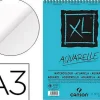 CANSON XL AQUARELLE ALBUM ESPIRAL MICROPERFORADO DE 30 HOJAS A3 - GRANO FINO - 29.7X42CM - 300G - COLOR BLANCO