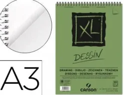 CANSON XL DESSIN LIGERO BLOC DE DIBUJO CON 50 HOJAS A3 - ESPIRAL MICROPERFORADO - 29.7X42CM - 160G - COLOR BLANCO