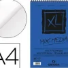 CANSON XL MIX MEDIA BLOC DE DIBUJO ACUARELA DE 30 HOJAS A4 - GRANO MEDIO - MICROPERFORADO ESPIRAL - 21X29.7CM - 300G - COLOR BLANCO