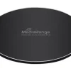 CARGADOR INALAMBRICO MEDIARANGE PARA SMARTPHONES COMPATIBLE CARGA RAPIDA QI COLOR NEGRO