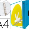 CARPETA 4 ANILLAS 40 MM MIXTAS LIDERPAPEL ANTARTIK A4 FORRADA COLOR AZUL