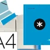 CARPETA LIDERPAPEL ANTARTIK CLASIFICADORA A4 12 DEPARTAMENTOS GOMAS CARTON FORRADO COLOR AZUL