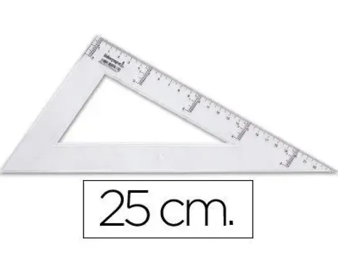 CARTABON LIDERPAPEL 25 CM PLASTICO CRISTAL