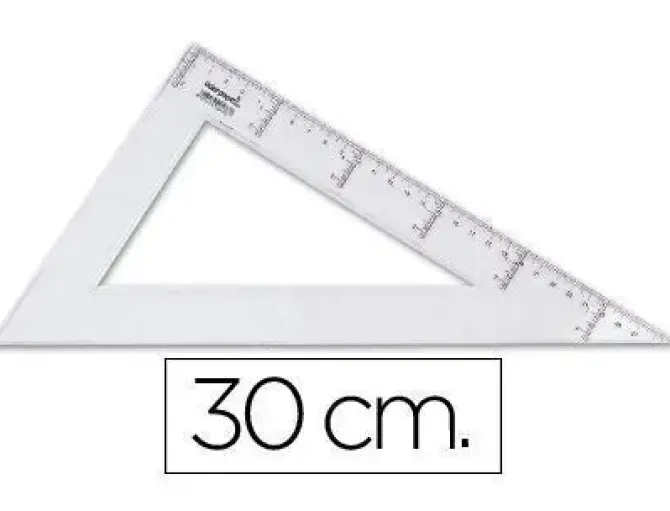 CARTABON LIDERPAPEL 30 CM PLASTICO CRISTAL