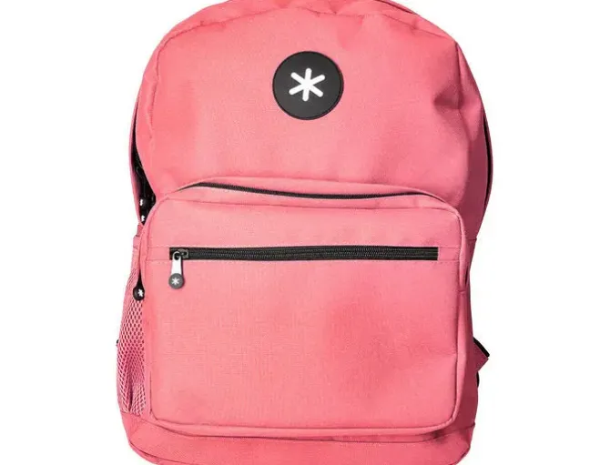 CARTERA ANTARTIK MOCHILA CON ASA Y BOLSILLO FRONTAL CONCREMALLERA COLOR CORAL 320X140X430 MM