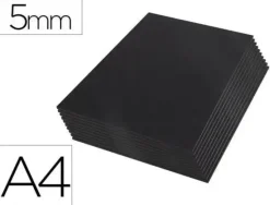 CARTON PLUMA LIDERPAPEL NEGRO DOBLE CARA DIN A4 ESPESOR 5 MM