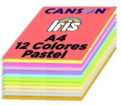 CARTULINA A4 IRIS 185G COLORES PASTEL PAQUETE DE 120