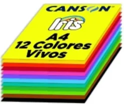 CARTULINA A4 IRIS 185G COLORES VIVOS PAQUETE DE 120