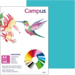CARTULINA CAMPUS A4 180G TURQUESA