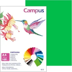 CARTULINA CAMPUS A4 180G VERDE BILLAR