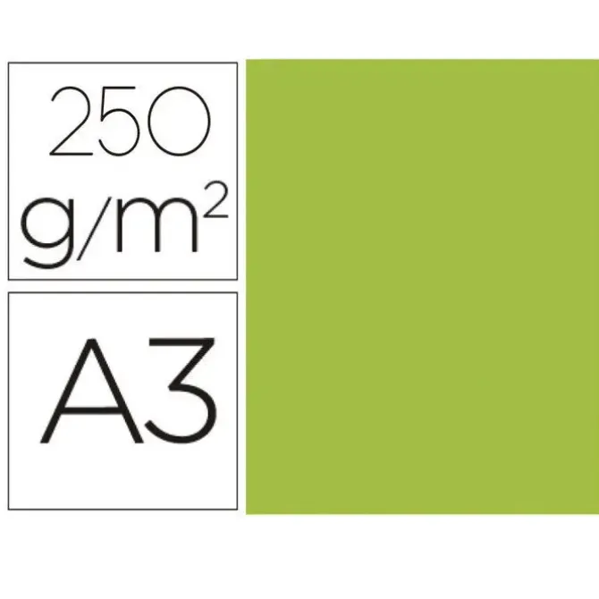 CARTULINA GUARRO A3 250G VERDEFLUOR