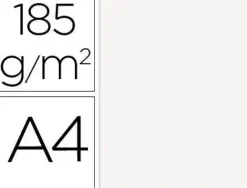 CARTULINA GUARRO DIN A4 BLANCO 185 GR PAQUETE 50 H