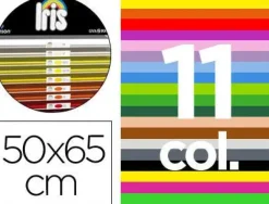 CARTULINA GUARRO 50X65 CONTENIDO "A" 50 HOJAS BLANCAS+ 25 HOJAS X11 COLORES 185GRS