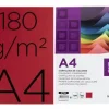 CARTULINA LIDERPAPEL A4 180G/M2 ROJO PAQUETE DE 100