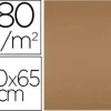 CARTULINA LIDERPAPEL 50X65 180 GR MARRON ESCOLAR PAQUETE DE 25