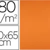 CARTULINA LIDERPAPEL 50X65 CM 180G/M2 NARANJA PAQUETE DE 25