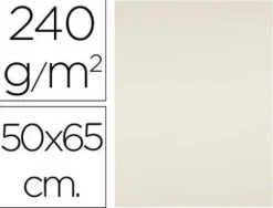 CARTULINA LIDERPAPEL 50X65 CM 240G/M2 CREMA PAQUETE DE 25 UN