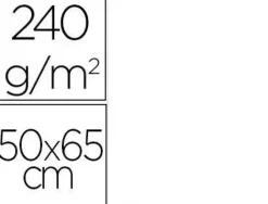 CARTULINA LIDERPAPEL 50X65 CM 240G/M2 BLANCO PAQUETE DE 25 UNIDADES