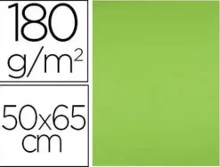 CARTULINA LIDERPAPEL 50X65 CM 180G/M2 VERDE PISTACHO PAQUETEDE 25