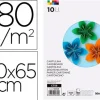 CARTULINA LIDERPAPEL 50X65 CM 180G/M2 10 COLORES SURTIDOS PAQUETE DE 10 HOJAS