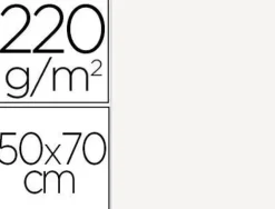 CARTULINA LISA/RUGOSA 2 TEXTURAS 50X70 CM 220G/M2 BLANCO