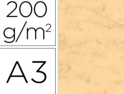CARTULINA MARMOLEADA DIN A3 200 GR. OCRE PAQUETE DE 100 H