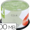 CD-R Q-CONNECT CON SUPERFICIE 100% IMPRIMIBLE PARA INKJET CAPACIDAD 700MB DURACION 80MINVELOCIDAD 52X BOTE DE 50 UNID