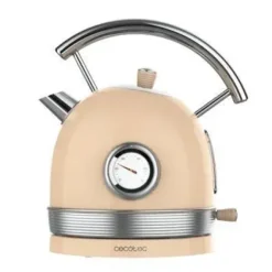 CECOTEC THERMOSENSE 420 LIGHT BEIGE HERVIDOR DE AGUA 2200W - CAPACIDAD 1,8L - ACERO INOXIDABLE - FILTRO ANTICAL - BASE CON GIRO 360º - MEDIDOR DE TEMPERATURA - ESTILO VINTAGE