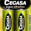 CEGASA SUPER ALCALINE LR20 PACK 2 PILAS LR20 1.5V - ALTA TECNOLOGIA - FIABILIDAD - ELEVADO RENDIMIENTO