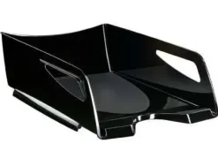CEP BANDEJA JUMBO COLOR NEGRO.APILABLE EN ESCALERA.FORMATO FOLIO.DIMENSIONES: 386X270X115 MM. REF.220 NG