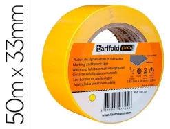 CINTA ADHESIVA TARIFOLD PARA MARCAJE Y SEÑALIZACION DE SUELO 33 MT X 50 MM COLOR AMARILLO