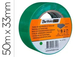 CINTA ADHESIVA TARIFOLD PARA MARCAJE Y SEÑALIZACION DE SUELO 33 MT X 50 MM COLOR VERDE