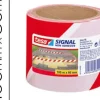 CINTA DE SEÑALIZACION TESA ROJO Y BLANCO 100MT X 80 MM