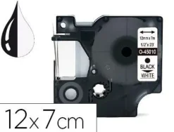 CINTA Q-CONNECT 1000 NEGRO-BLANCO 12MM X 7MT DYMO