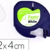 CINTA Q-CONNECT PAPEL 12MM X 4MT NEGRO-BLANCO PARA LETRATAG