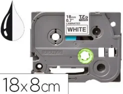 CINTA Q-CONNECT TZE-241 BLANCO-NEGRO 18MM LONGITUD 8 MT