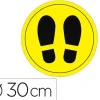CIRCULO DE SEÑALIZACION ADHESIVO APLI PARA SUELO PVC 100 MC PIES COLOR AMARILLO/NEGRO DIAMETRO 30 CM AP18597