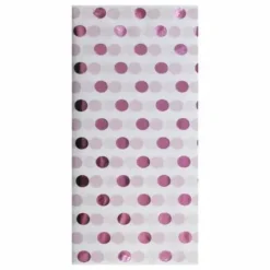 CLAIREFONTAINE PACK 6 HOJAS PAPEL SEDA 50X70CM BLANCO LUNARES METALIZADOS ROSA 20913-PC