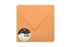 CLAIREFONTAINE POLLEN 20 SOBRES CUADRADO 165X165MM 120GR NARANJA CLEMENTINA 5593C