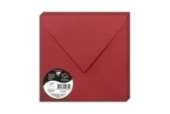 CLAIREFONTAINE POLLEN 20 SOBRES CUADRADO 165X165MM 120GR ROJO GROSELLA 5583C