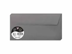 CLAIREFONTAINE POLLEN 20 SOBRES PLUS 110X220 120GR GRIS ACERO 5635C