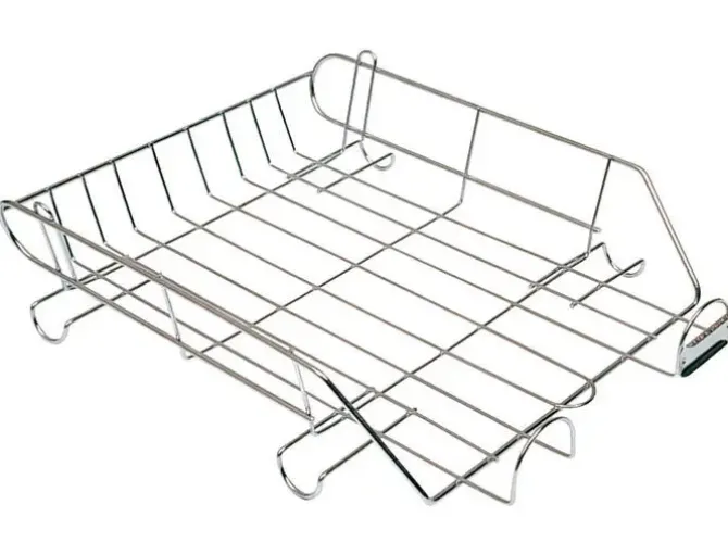 CONNECT BANDEJA SOBREMESA METALICA REJILLA CROMADA CS13301