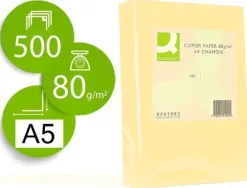 CONNECT PAPEL 500 HOJAS A5 CUARTILLA CHAMPANGE 210X148,5MM 80GR